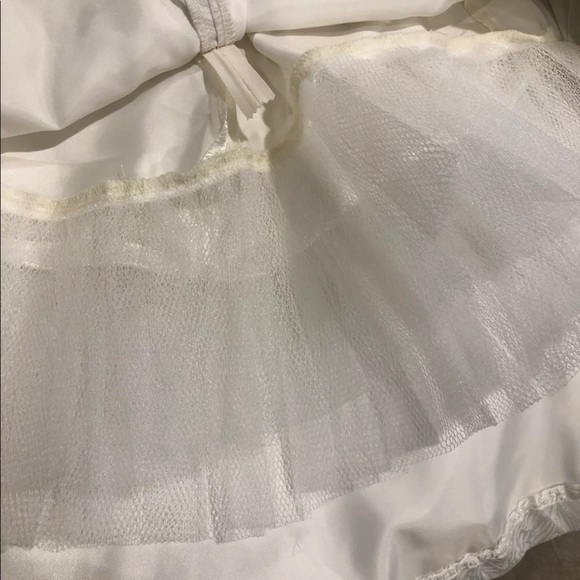 HELENA Formal Shiny Off White Print Dress sz12 - Picture 4 of 4